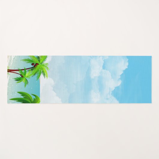 Palms Blue Sky Gym Fitness Modern Sjabloon Yogamat (Voorkant (horizontaal))