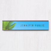 Palms Blue Sky Modern Natuur Sjabloon Deurbordje (Voorkant)