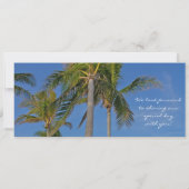 Palms Boarding Pass Wedding Ticket-Invitation & RS Kaart (Achterkant)