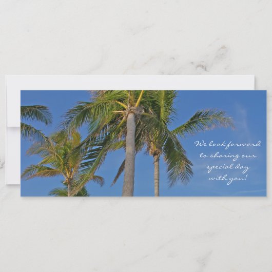 Palms Boarding Pass Wedding Ticket-Invitation & RS Kaart (Achterkant)