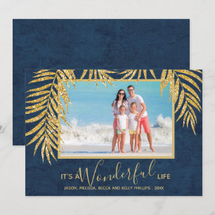 Palms-kerstfoto Feestdagenkaart