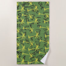 Palms Love you Typografie