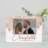 Palms Merry-kerstfoto Folie Feestdagenkaart (Staand Voorkant)