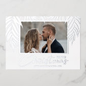 Palms Merry-kerstfoto Folie Feestdagenkaart (Voorkant)