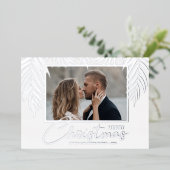 Palms Merry-kerstfoto Folie Feestdagenkaart (Staand Voorkant)