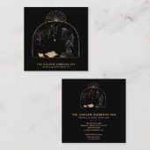 *~* Palms Moon Stars Golden Goddess Sea Shells Urn Vierkante Visitekaartje (Voorkant / Achterkant)