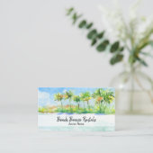 *~* Palms Ocean Art Beach Properties Rentals Visitekaartje (Staand voorkant)