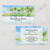 *~* Palms Ocean Art Beach Properties Rentals Visitekaartje (Voorkant / Achterkant)