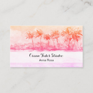 *~* Palms Ocean Wedding Planner Seashell Yoga Visitekaartje