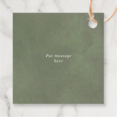 Palms, pampas gras groen Dank je bruiloft Bedankjes Labels (Achterkant)