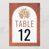 Palms pampas terracotta trouwtafel (Voorkant)