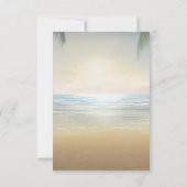 Palms Sunset Beach Receptie Kaart (Achterkant)