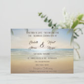 Palms Sunset Beach Uitnodiging (Staand voorkant)