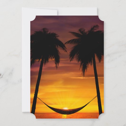 Palms Tree Beach Sunset|Viering van Life Foto Kaart (Achterkant)