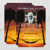 Palms Tree Beach Sunset|Viering van Life Foto Kaart (Voorkant / Achterkant)