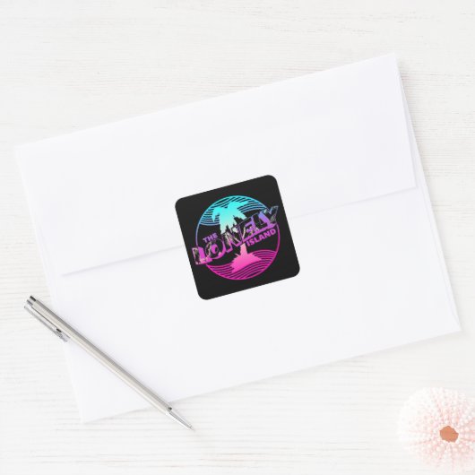 Palms Vierkante Sticker (Envelop)