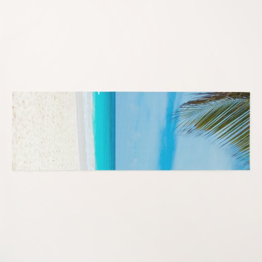 Palms Zee Sand Blue Sky Fitness Elegant Sjabloon Yogamat (Voorkant (horizontaal))