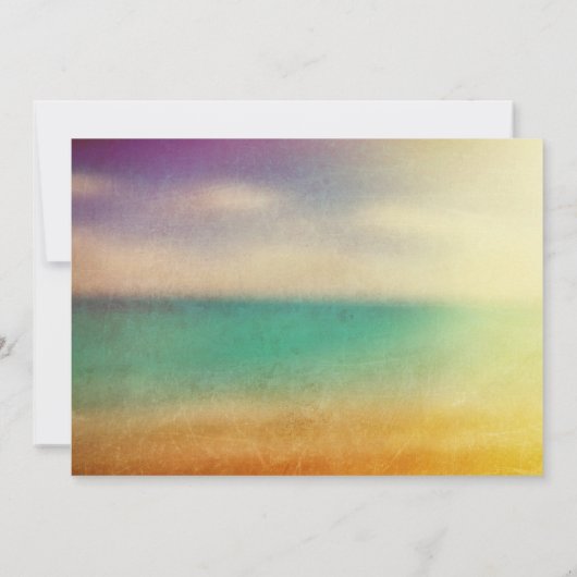 Palms zonsondergang strand bruids douche uitnodigi kaart (Achterkant)