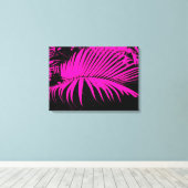 Palmschijfje hawaii canvas wrap afdruk (Insitu (Houten vloer))