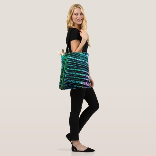 palmschijfjes, tote bag (Op model)