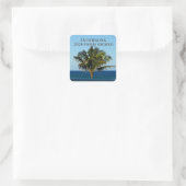 Palmside Ocean Memory | Family Name & Trip Year Vierkante Sticker (Tas)