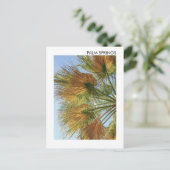 Palmspruiten palmbomen en palmhulzen briefkaart (Staand voorkant)
