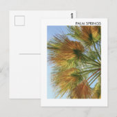 Palmspruiten palmbomen en palmhulzen briefkaart (Voorkant / Achterkant)