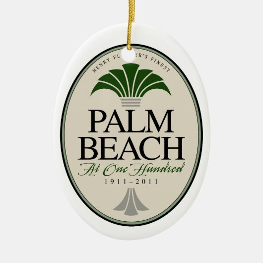 Palmstrand bij 100 sierplanten keramisch ornament (Voorkant)