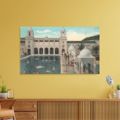 Palmstrand, FL - Uitzicht buitenshuis in de pool e Canvas Afdruk (Insitu (Woonkamer))