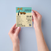 Palmstrand, looisalon Adverteren flyer (Hand)