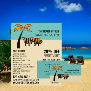 Palmstrand, looisalon Adverteren flyer