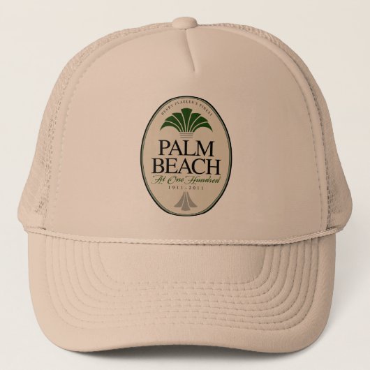 Palmstrand op 100 trucker pet (Voorkant)