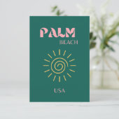 Palmstrand, reiskunst bedankkaart (Staand voorkant)