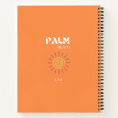 Palmstrand, reiskunst, preppy, Oranje Notitieboek (Achterkant)
