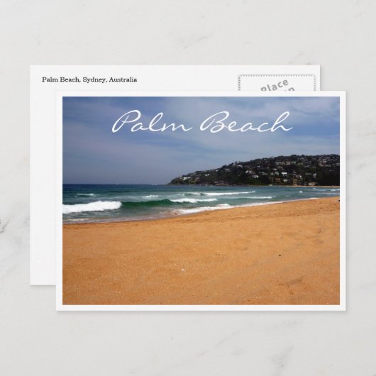 palmstrand zand briefkaart (Voorkant / Achterkant)