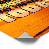 Palmstrandzonsondergang | motivatie zin poster (Hoek)