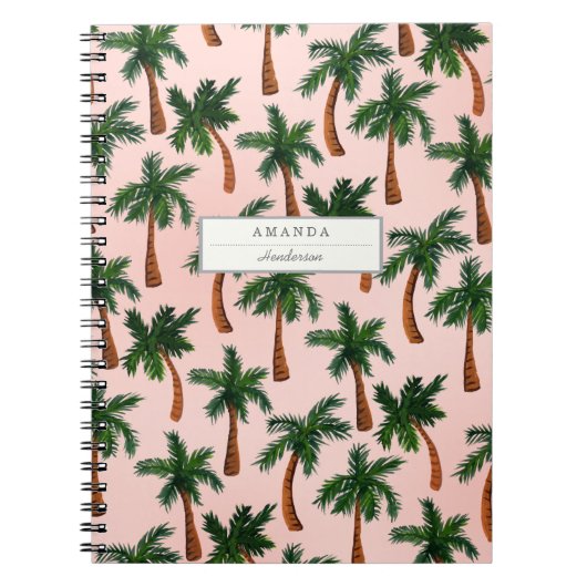 Palmstructuur Aangepaste laptop afdrukken Notitieboek (Voorkant)