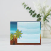Palmstructuur / Beach thema bruiloft / evenement Briefkaart (Staand voorkant)