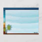 Palmstructuur / Beach thema bruiloft / evenement Briefkaart (Achterkant)