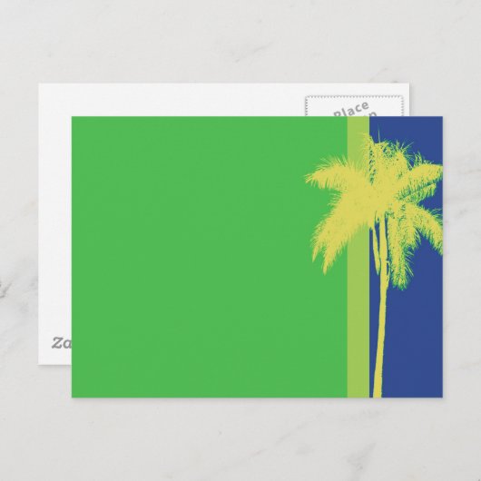 Palmstructuur Citrus-kleur Briefkaart (Voorkant / Achterkant)