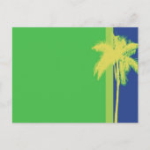 Palmstructuur Citrus-kleur Briefkaart (Voorkant)
