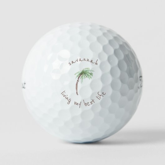 Palmstructuur Mijn beste levensnaam Titleist Pro V Golfballen (Voorkant)