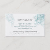 Palmstructuur plus Visitekaartjes (Achterkant)