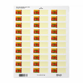 Palmstructuur Terug-adreslabel Etiket (Full Sheet)