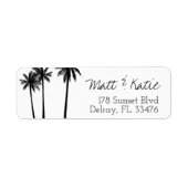 Palmstructuur Tropical Return Address Label (Voorkant)