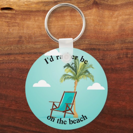 Palmstructuur van elke stoel sleutelhanger (Voorkant)