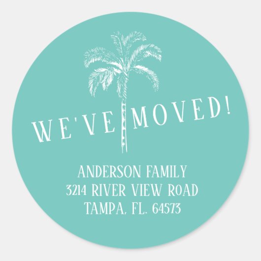 Palmstructuur We hebben nieuwe adreslabel sticker (Voorkant)