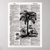 Palmstructuur Woordenboekkunst Poster (Voorkant)
