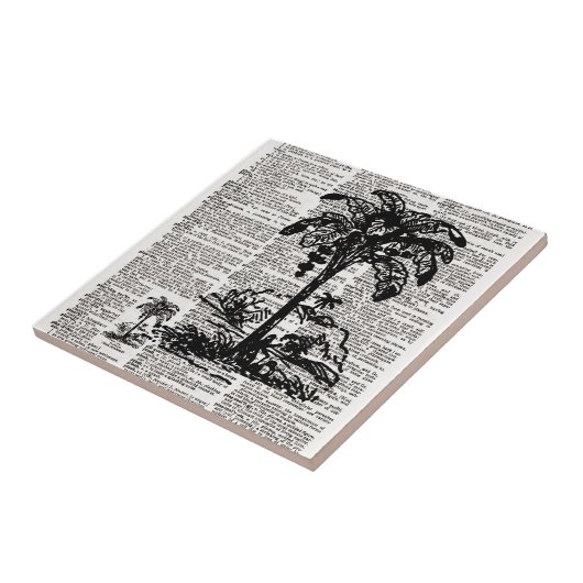 Palmstructuur Woordenboekkunst Tegeltje (Zijkant)