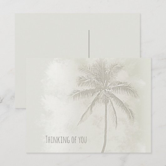 Palmstructuur Zandkleurmonotone foto Briefkaart (Voorkant / Achterkant)